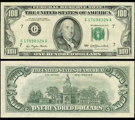 Fr 2168 G 100 1977 Federal Reserve Note Chicago Gem Cu Us Paper