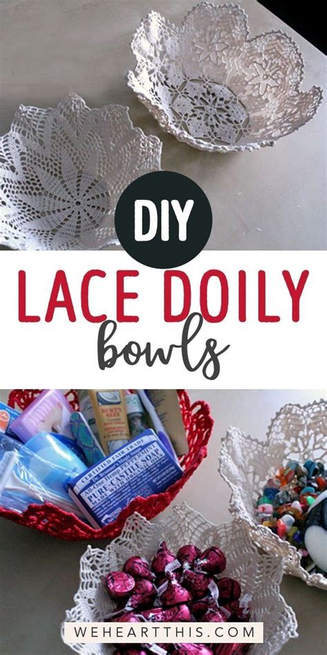 Diy Lace Doily Bowls