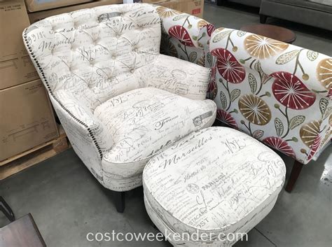 Small bedroom chair australia uk ikea rocking furniture good. Pulaski Fabric Accent Chair with Ottoman | Costco Weekender