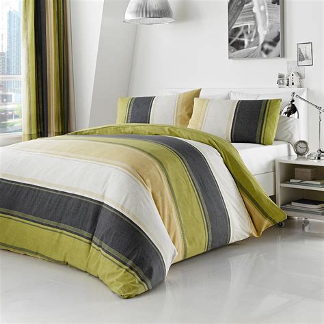 Free design services · new year, new room · dorm room ideas Green Finley Collection Duvet Cover Set | Dunelm