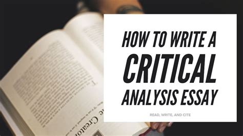 What is the critical analysis? How to Write a Critical Analysis Essay - YouTube