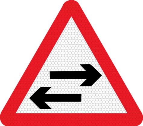 Two Way Traffic Crossing Ahead Road Sign 522 Ssp Print Factory