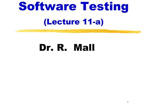 Ppt Software Testing Lecture 11 A Powerpoint Presentation Free