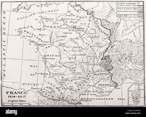 Map Of France 1814 1917 From France Mediaeval And Modern A History