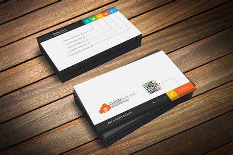 Vibrant Multi Color Business Card Template Cloud Templatez All Free