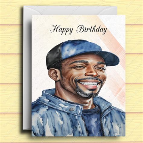Black Man Birthday Card O