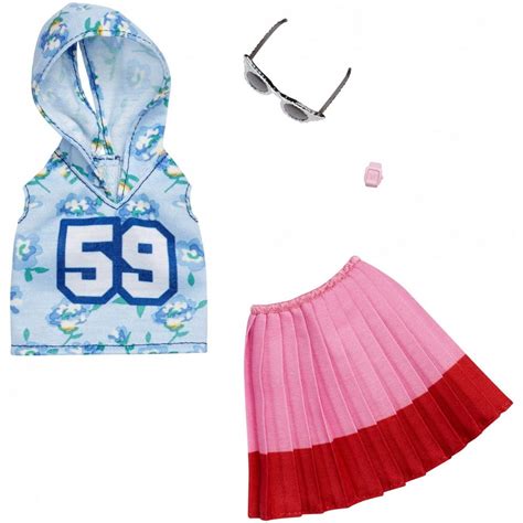 Barbie Complete Looks Sporty Blue Floral Hoodie Fashion Pack Doll