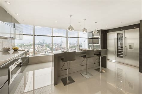 Luxury London Penthouse Apartment Contemporary Kitchen London