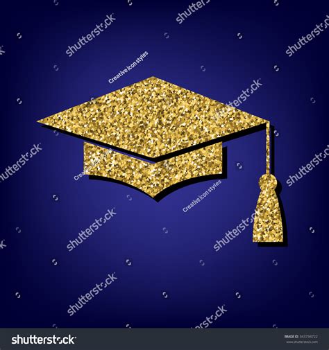 Mortar Board Graduation Cap Education Symbol Stock Illustration