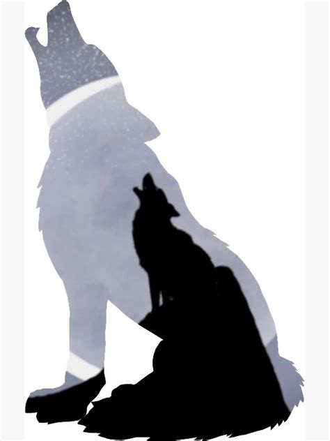 Howling Wolf Sticker By Sumananya Redbubble