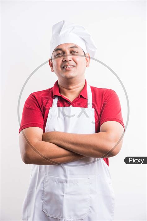 Image Of Indian Male Chef Cook In Apron And Wearing Hat Lm416928 Picxy