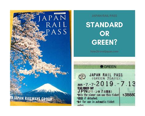Japan Rail Pass Standard Pass Or Green Pass