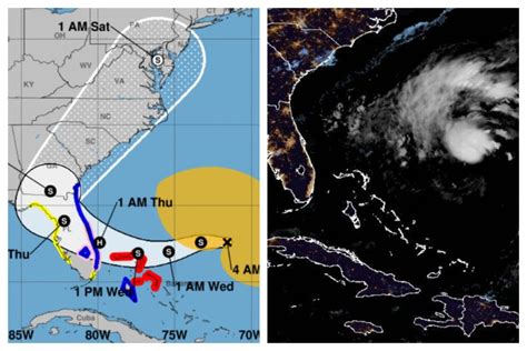 Subtropical Storm Nicole Radar And Satellite Shows Path Towards Florida