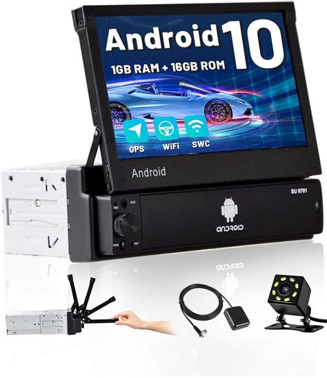 Buy Android Single Din Car Stereo Flip Out Screen Radio 7 Inch Touch