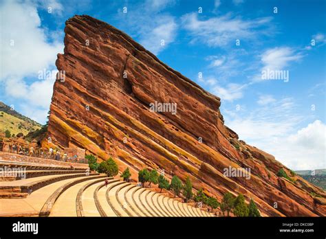 Famous Historic Red Rocks Amphitheater Near Denver Colorado Stock