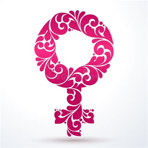 Ornamental Gender Female Symbol Stock Vector Illustration Of Classic
