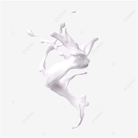 Milk Splash 3d Png Milk Splash 3d Element Milk Liquid White Png