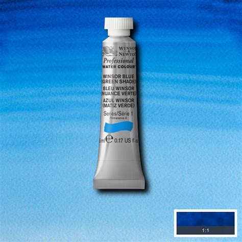 Winsor And Newton Professional Watercolour 5ml S1 Winsor Blue Green Shade