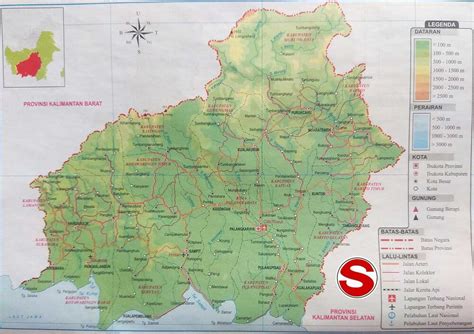 Peta Kalimantan Tengah Lengkap Dengan Nama Kota Lamudi