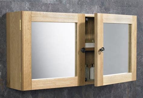 Free shipping on selected items. Solid Oak Double Door Mirror Bathroom Wall Storage Cabinet ...