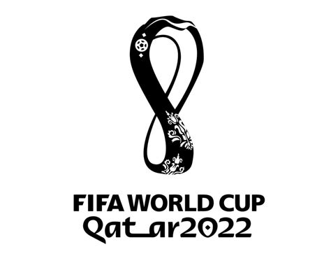 Fifa World Cup Qatar 2022 Official Logo Black Champion Symbol Design