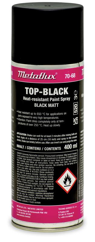 Metaflux 70 68 Top Black Peinture Résistant Chaleur élevée