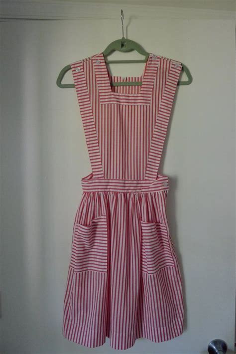 Vintage Candy Striper Pinafore Jumper Dress Xs Etsy Candy Striper