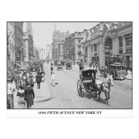 1890 Fifth Avenue New York Vintage Photo Postcard Zazzle