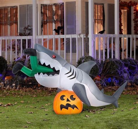 Maybe you would like to learn more about one of these? New Animated JAWS SHARK on Pumpkin Halloween Airblown ...