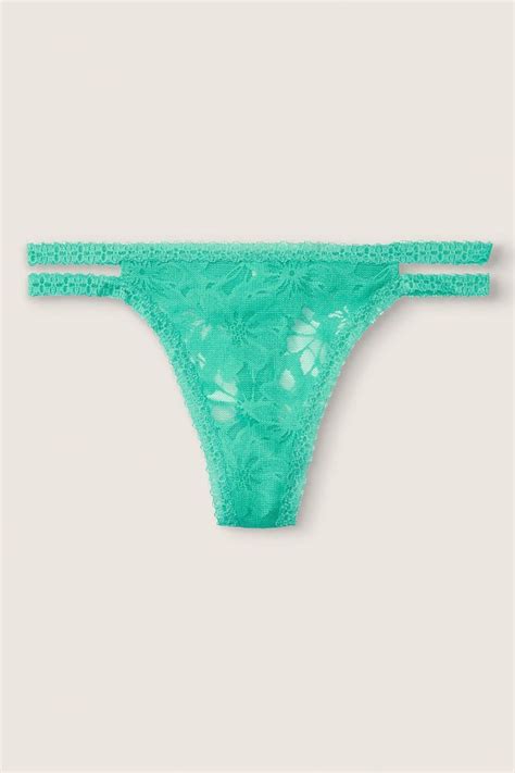 buy victoria s secret pink lace strappy thong from the victoria s secret uk online shop