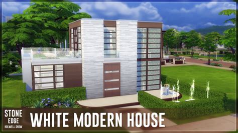 The Sims 4 White Modern House Белый дом Youtube