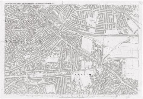 London 1872 Ordnance Survey Map Sheet Lvi Camberwell I Love Maps