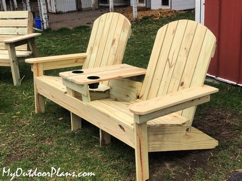 Diy Project Double Adirondack Chair Bench Outdoor Furniture