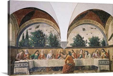 Last Supper By Ghirlandaio 1480 Ognissanti Church Florence Italy