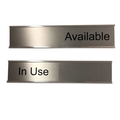 X In Use Available Sliding Signs And Nameplates For Doors Walls NapNameplates