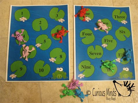Lily Pad Counting Game Toddler Learning Activities Busy Bags