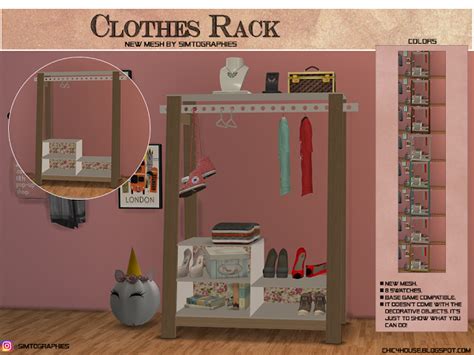 Pin By Magda Pie On Cc Mods Ts4 In 2020 Clothing Rack Sims 4 Cc