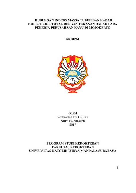 PDF HUBUNGAN INDEKS MASSA TUBUH DAN KADAR Repository Wima Ac Id