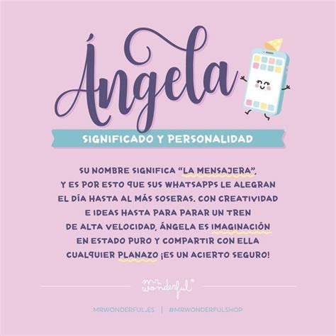 The Spanish Language Poster For An Event In Which There Is A Message That Says Angela