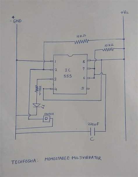 Monostable Multivibrator Using Ic 555