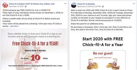 Is Chick Fil A Giving Away Its Food Free For A Year Snopes Com
