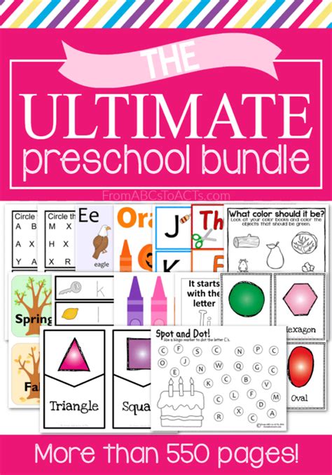 Ultimate Preschool Printable Bundle From Abcs To Acts