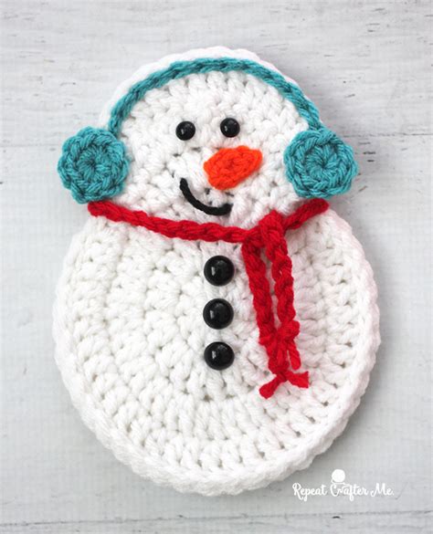 Crochet Snowman Repeat Crafter Me