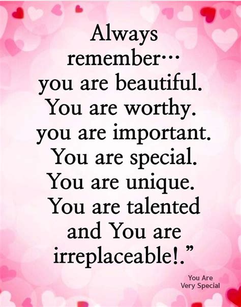 You Are Important You Are Special You Are Worthy Always You Inner