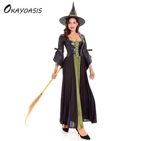Okayoasis Free Shipping Womens Witch Costume Halloween Costume Female