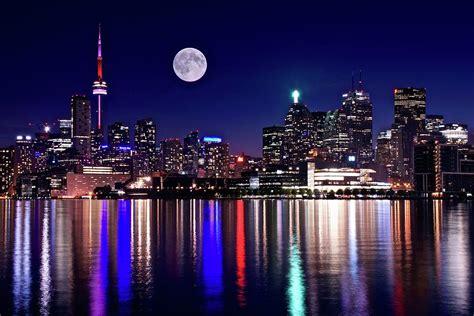 Toronto Full Moon Night Photograph By Frozen In Time Fine Art