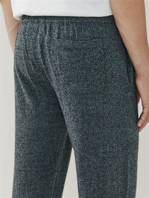 Portobello Mens Luxury Cashmere Sweatpants Grey