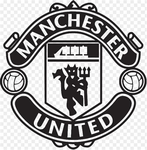 Manchester United Logo Black And White Hd