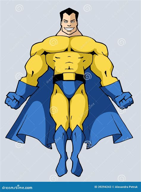 Strong Superhero Stock Vector Image 39294243