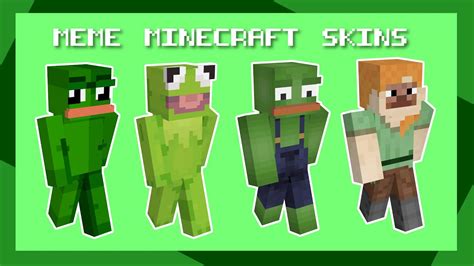 Meme Skins For Minecraft 🐸 ☕️ W Download Links Youtube